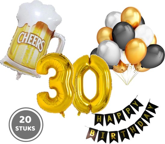Verjaardag 30 jaar | Feest versiering man 20-delig | XL... | bol.com