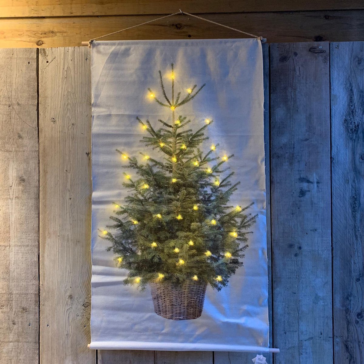 Goede bol.com | Kerstboom op canvas doek inclusief verlichting L (65x107 cm) BA-94