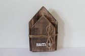 Houten tekstbord -  Samen - trouwen - Huwelijk - bruiloft - samenwonen -liefde