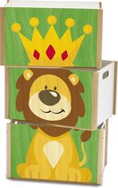 Speelgoedkist Leeuw 3-delig Hout