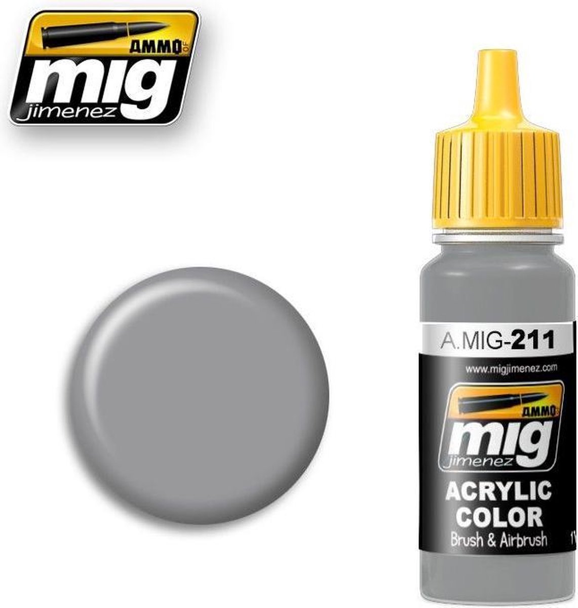AMMO MIG 0211 FS 36270 Medium Gray - Acryl Verf flesje