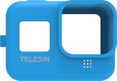 Telesin Anti-Shock Soft Siliconen Case Cover Geschikt voor GoPro HERO 8 BLACK - Blauw