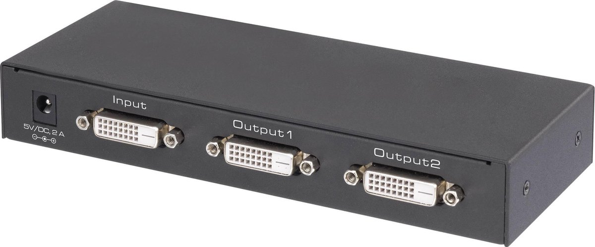 Renkforce 2 poorten DVI-splitter Ultra HD-geschikt 3840 x 2160 Pixel Zwart