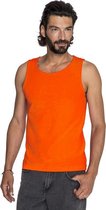 Oranje casual tanktop/singlet voor heren - Holland feest kleding - Supporters/fan artikelen - herenkleding hemden S (48)