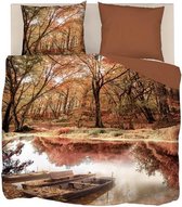 Snoozing River - Dekbedovertrek - Lits-jumeaux - 240x200/220 cm + 2 kussenslopen 60x70 cm - Bruin