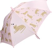 Kidzroom Fearless & Cuddle Panther paraplu - 44 x 78 cm | - Roze