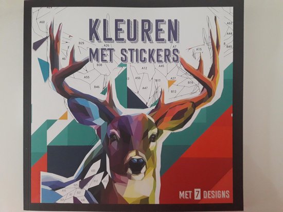 Kleuren met stickers - 7 ontwerpen - ook voor volwassenen | bol.com