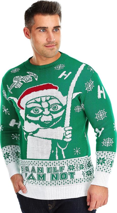 Foute Kersttrui "An Elf I am Not" Mannen | Heren - Grappige Kersttrui - Christmas Sweater - Volwassen Maat L