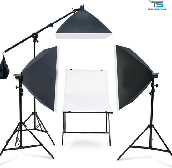 Tech Supplies - Fotostudio set voor studiofotografie | Inclusief foto  opnametafel voor... | bol