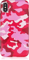 Camouflage / Camo telefoonhoesje voor iPhone 7/8/SE 2020 - Roze