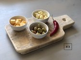 3 Stuks- Tapasplank/Snijplank/Serveerplank/kaasplank/borrelplank- steigerhout