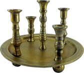 Deco4yourhome® - Kandelaar - Metaal - 5 lichts - Brass antique - Gold - Lotte - Goud