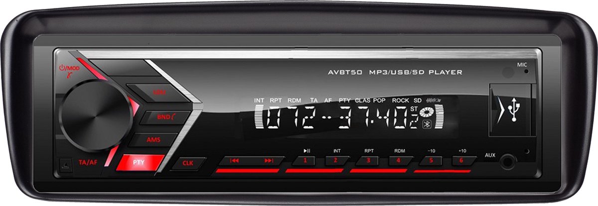 Autoradio Bluetooth 1 din Peugeot 206 1998 à 2007 avec entrée USB et cadre  / câbles