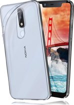 Hoesje Geschikt voor: Nokia 5.1 Plus - Silicone - Transparant