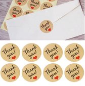 Thank you - Stickers - Leuk voor uitdeelzakjes - Bruiloft - Babyshower - Vrijgezellenfeest - Bedankjes – Kraamvisite - Speciale gelegenheden – 24 Stuks