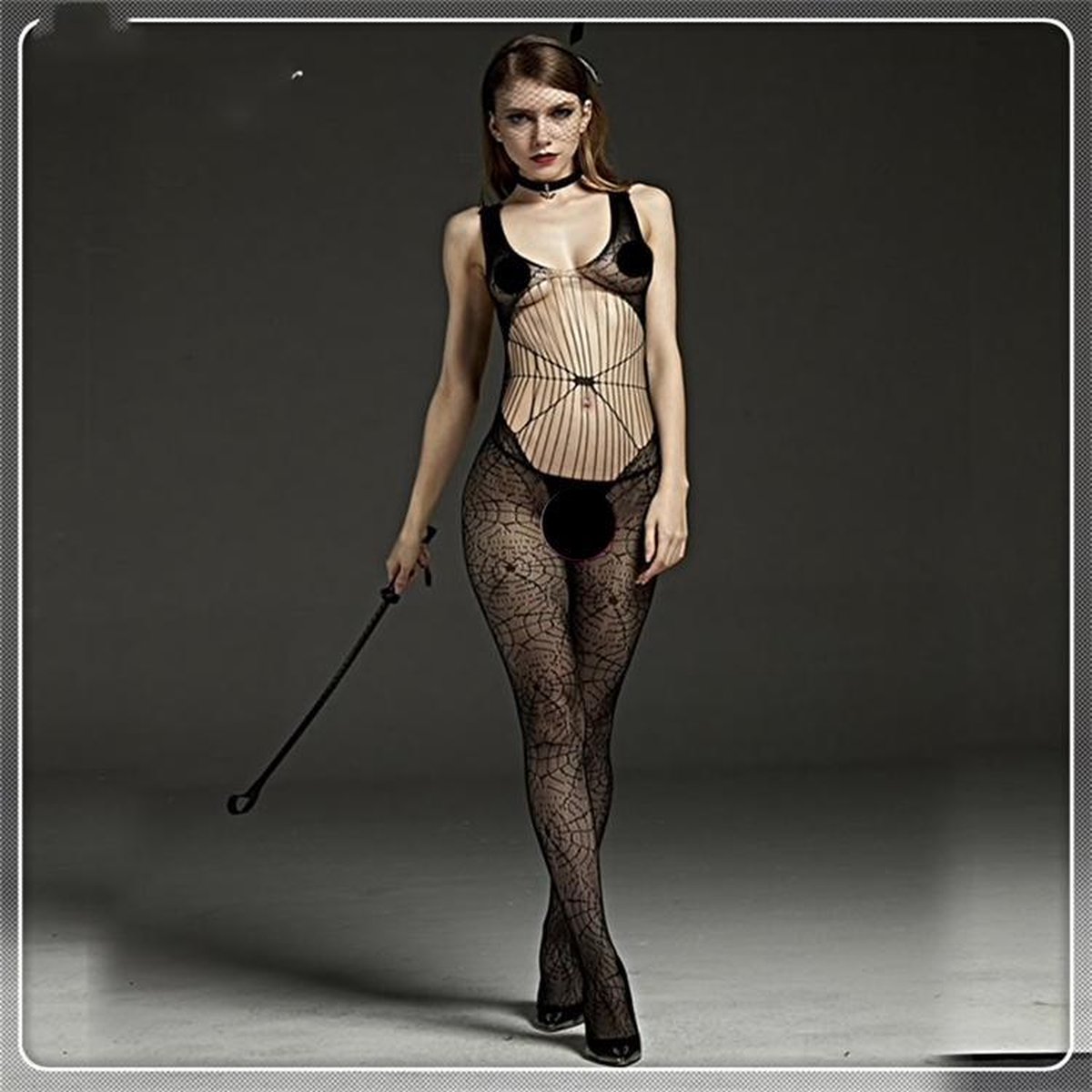 Zwarte Bodystocking - Martina