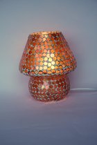 Tafellamp - wonen - mozaiek - terra - handgemaakt