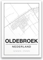 Poster/plattegrond OLDEBROEK - 30x40cm