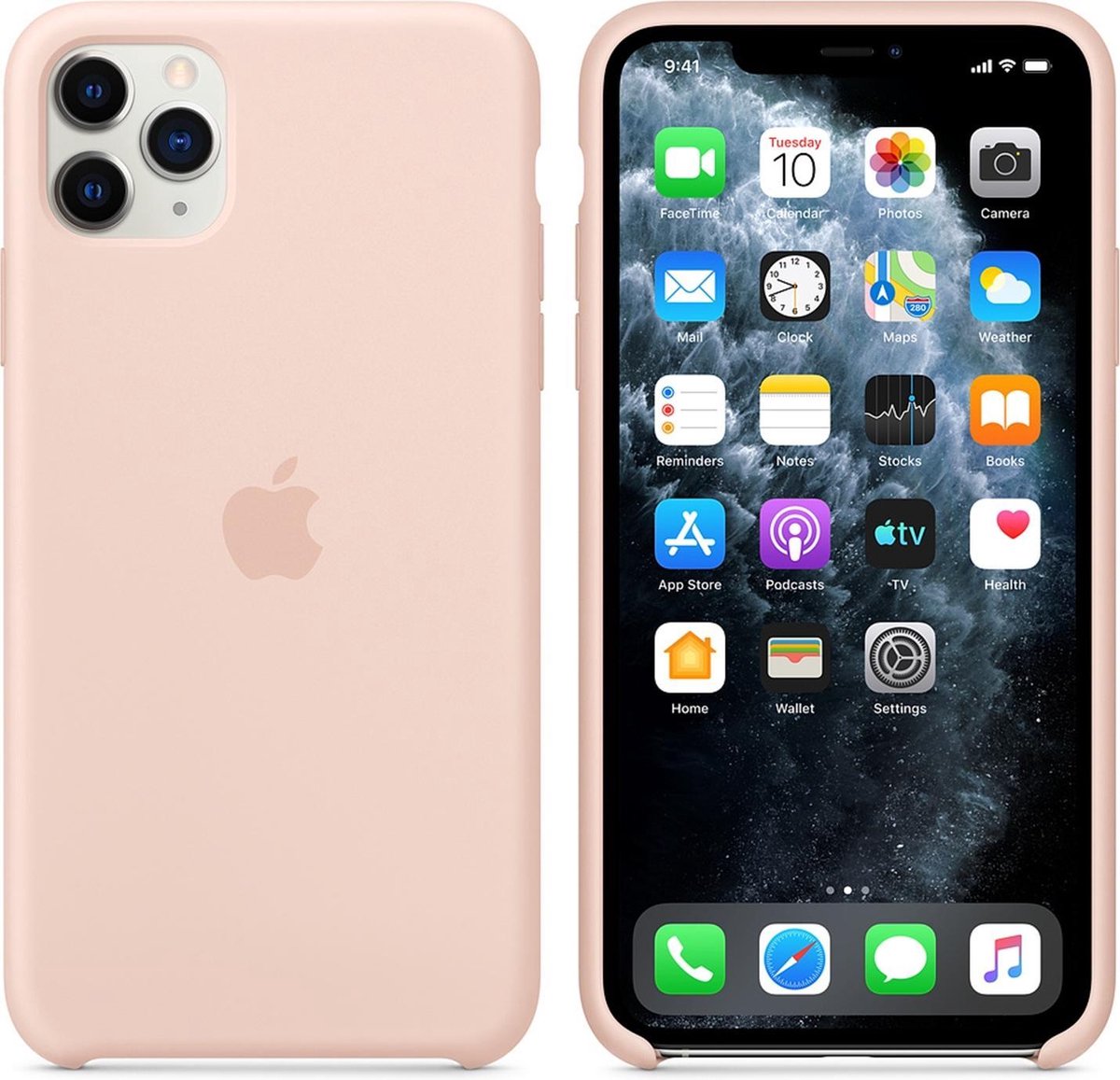 Apple Silicone Backcover Iphone 11 Pro Max Hoesje Pink Sand Bol Com