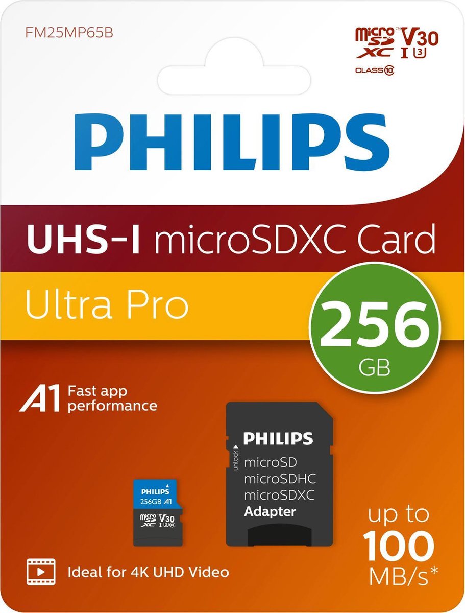 Philips 256 GB microSDXC Kaart