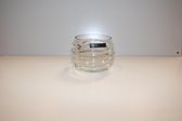 Rasteli Waxinelichthouder-Kaarsenhouder Glas Bolvormig-glazen motief D 8 cm H 8 cm  Voordeelaanbod per 2 stuks