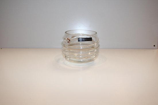 Rasteli Waxinelichthouder-Kaarsenhouder Glas Bolvormig-glazen motief D 8 cm H 8 cm  Voordeelaanbod per 2 stuks