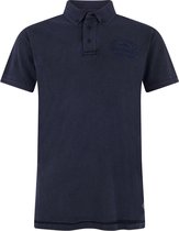 HV Society Poloshirt Glenn Blue Indigo Button-Down - L