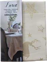 Tafellaken tafelkleed feest - 150x210 cm - Polyester - glinsterend goud