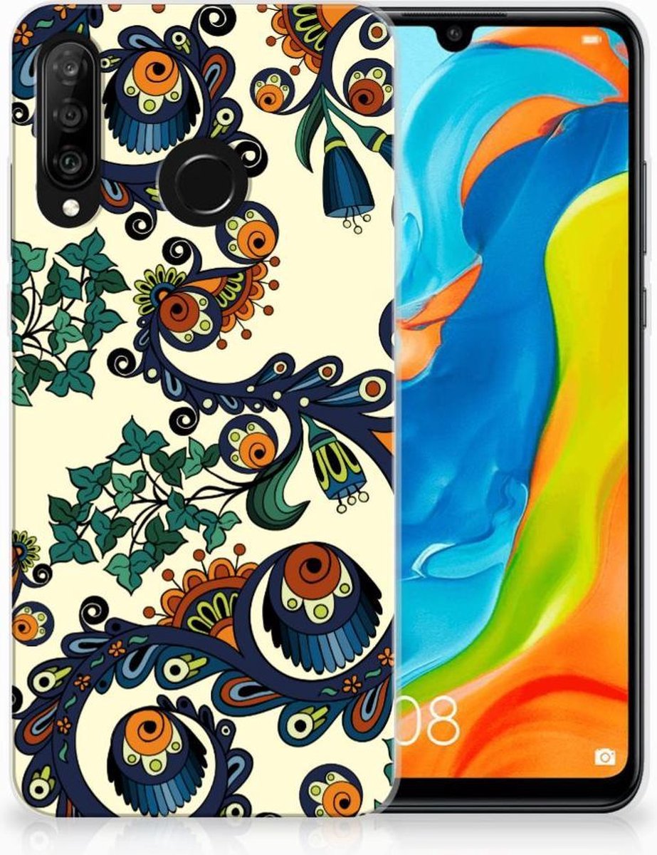 Siliconen Hoesje Huawei P30 Lite Barok Flower