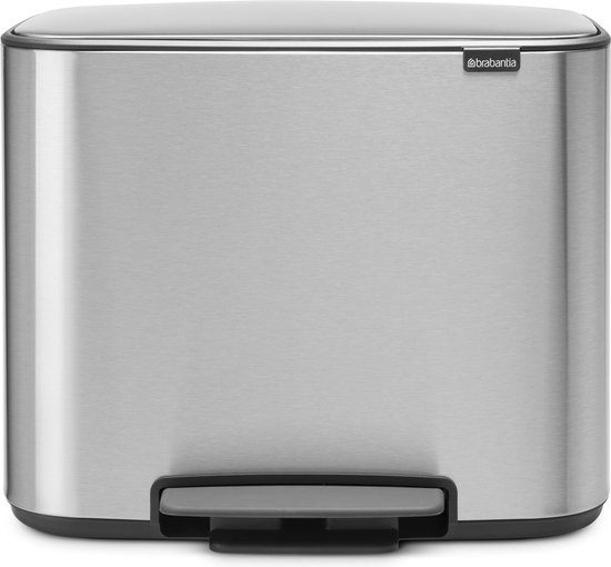 Brabantia Bo Prullenbak - 36 liter - Matt Steel Fingerprint Proof