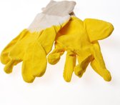 Rehamij Handschoen latex geel ventilatie rug maat XL(10) (Prijs per paar)