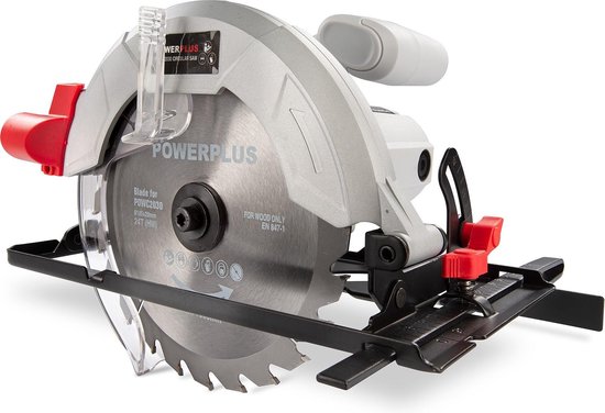 Powerplus POWC2030 Elektrische cirkelzaag - 1200W - Zaagblad 185mm - Incl. Parallelgeleider, stofafzuiging en 24T cirkelzaagblad hout