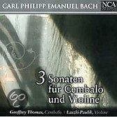 Bach, C.P.E.: 3 Sonaten Fur Violine