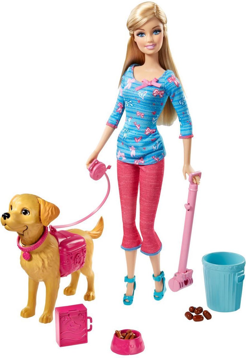 map omvatten vluchtelingen Barbie en Taffy Trainer - Barbie pop met hond | bol.com