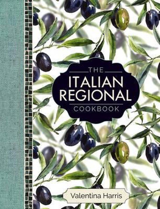 Boekomslag met olijftakken en de titel 'The Italian Regional Cookbook'.