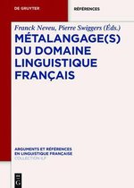 Métalangages Du Domaine Linguistique Français