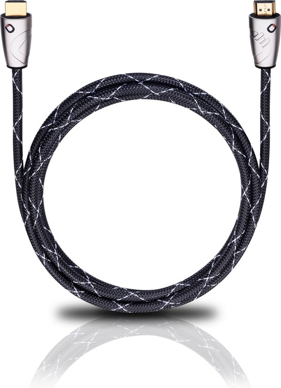 Oehlbach CABLE HAUTE VITESSE EN ACIER EASY CONNECT HDMI® AVEC Câble ETHERNET longueur 1,5 m