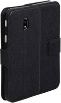 Cross Pattern Bookstyle Wallet Case voor Galaxy J3 2017 Zwart