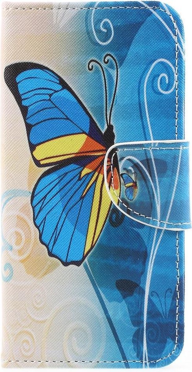 Book Case - Geschikt voor Samsung Galaxy A8 (2018) Hoesje - Blauw