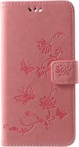 Bloemen Book Case - Huawei Mate 10 Lite Hoesje - Pink