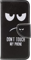 Book Case - Geschikt voor Samsung Galaxy A8 (2018) Hoesje - Don't Touch