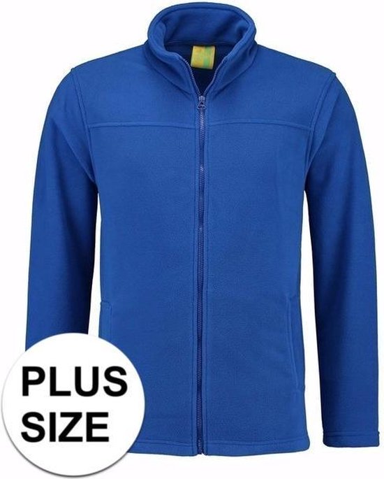 Grote maten kobaltblauw fleece vest met rits voor volwassenen 3XL (46/58) |  bol.com