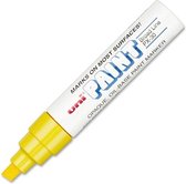 UNI Paint PX-30 Gele Paint Marker - 4 - 8,5 mm beitelpunt - Verfstift op oliebasis, geschikt voor vele ondergronden zoals; glas, papier, ceramiek, plastic of metaal