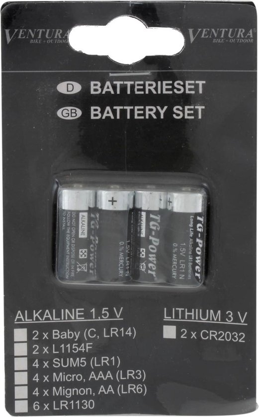 Ventura Batterijen Alkaline Sum5/lr1 4 Stuks | bol