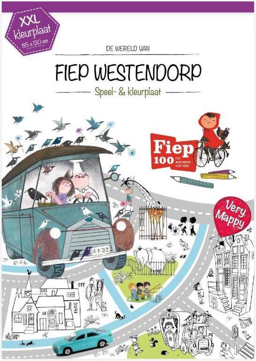 Very Mappy: jeu et coloriage XXL Fiep Westendorp | bol.com