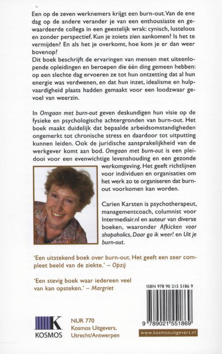 Omgaan met burn-out - back cover