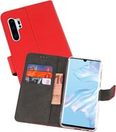 Booktype Telefoonhoesjes - Bookcase Hoesje - Wallet Case -  Geschikt voor Huawei P30 Pro - Rood