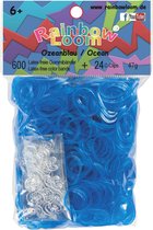 Bandes élastiques Rainbow Loom Bleu 600 pcs