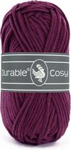 Durable Cosy - dik acryl en katoen garen - Plum, paars 249 - naald 5 a 7 - 5 bollen