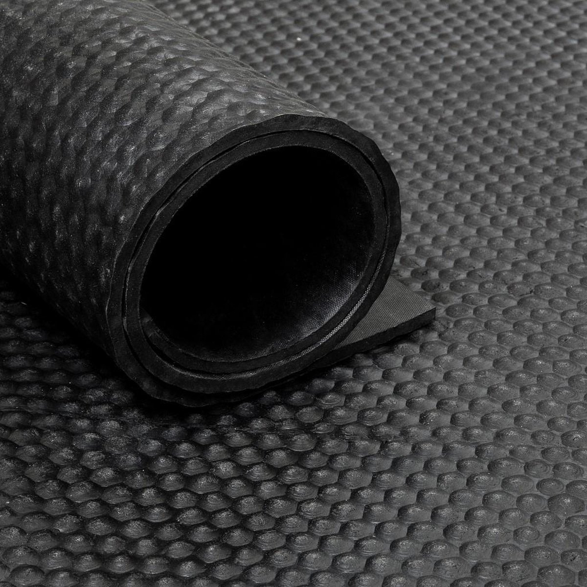 Rubber loper / rubbermat op rol Hamerslag 6mm - Breedte 180 cm - per strekkende meter